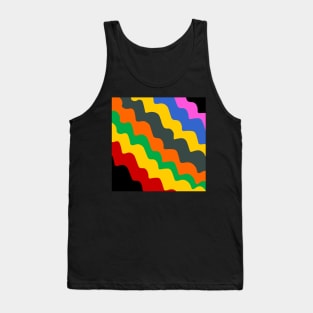 Bright colored wavy ocean waves gradient Tank Top